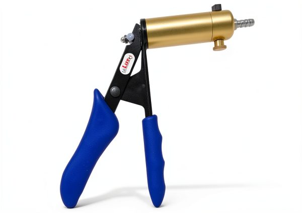 LeLuv Ultima Vacuum Pump Handle - Brass Chamber with Blue Ergonomic Smooth Silicone Grips-0